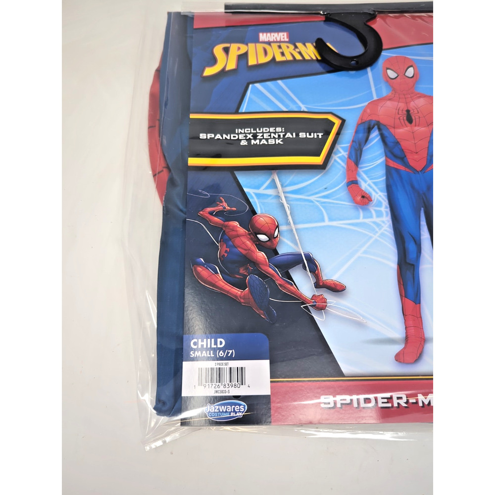 Spider-Man Child Costume Size Small 6-7 Brand New Cosplay Jazwares Fast Shipping - Picture 2 of 3